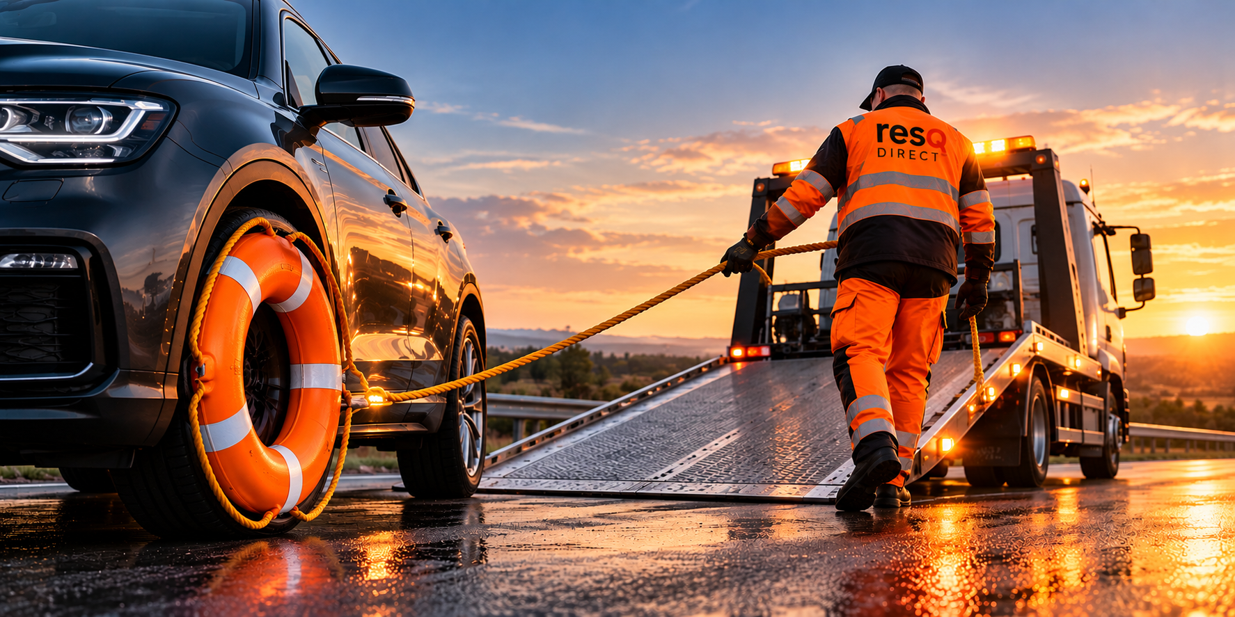 Contact ResQ Direct for vehicle recovery and transport